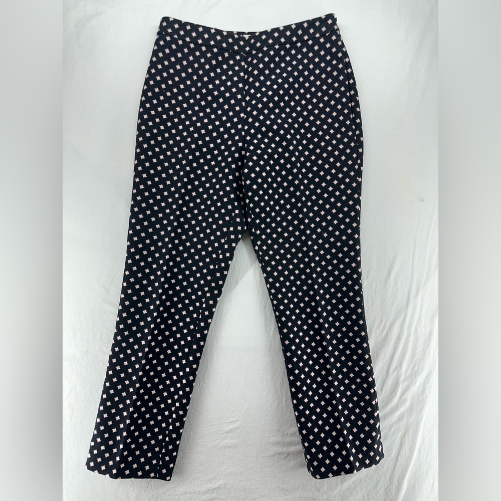 Kate Spade Diamond Cigarette Cropped Black Pants Women’s Size 6 - Picture 3 of 11